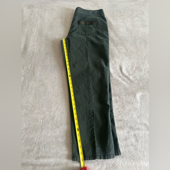 Chicos‎ Womens Pants straight ankle-length Size 2.5 (12/14) Green Pockets Button - Picture 10 of 16
